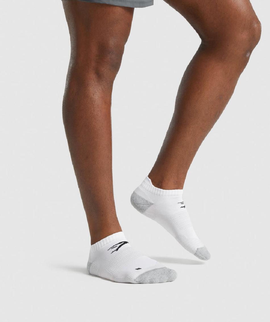 Calcetines Gymshark Ankle Performance Accessories Blancas | CO 4155HAP